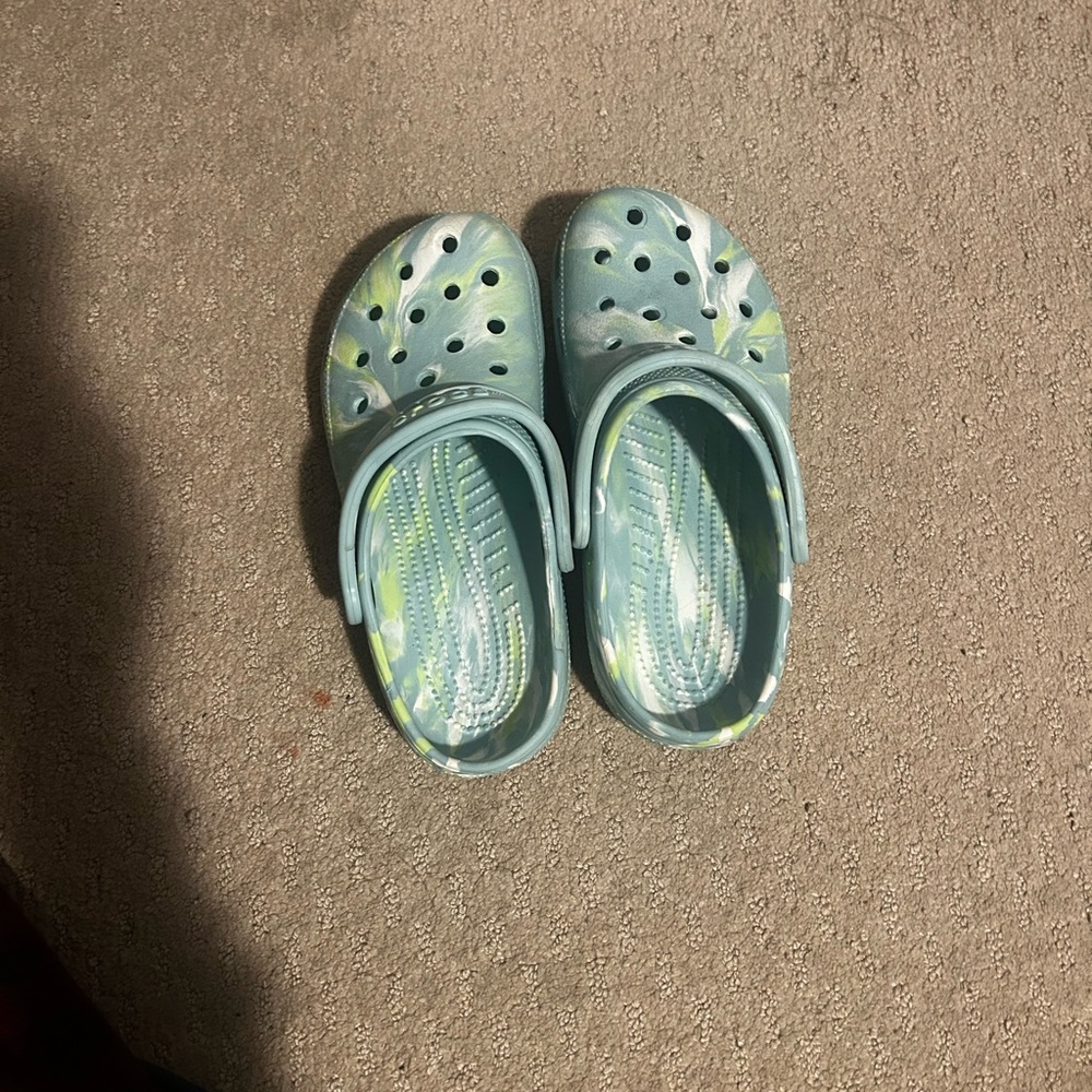 Kids Blue and Green Clogs